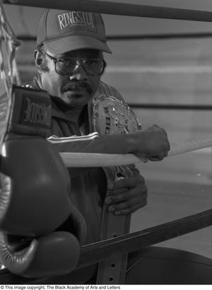 [Photograph of Curtis Cokes ringside]