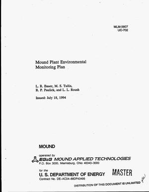 Mound Plant Environmental Monitoring Plan