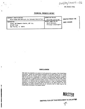 Micelle-derived catalysts for extended Schulz-Flory. Technical progress report, October 1, 1985--12/31/85