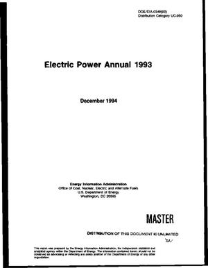Electric power annual 1993
