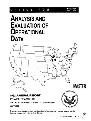 Office for Analysis and Evaluation of Operational Data 1992 annual report: Power reactors. Volume 7, No. 1