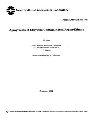 Aging tests of ethylene contaminated argon/ethane