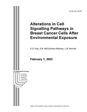 Alterations in Cell Signaling Pathways in Breast Cancer Cells after Environmental Exposure