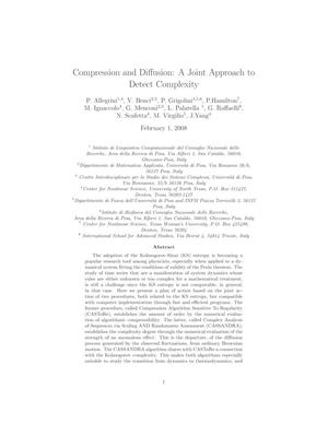 Compression and Diffusion: A Joint Approach to Detect Complexity