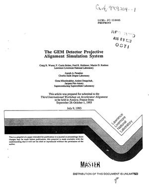 The GEM Detector projective alignment simulation system