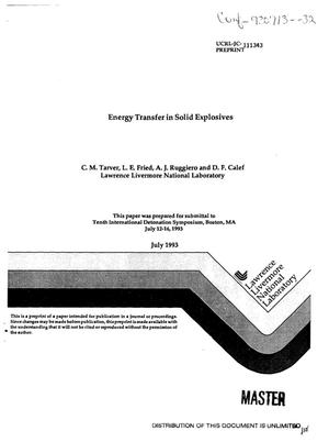 Energy transfer in solid explosives