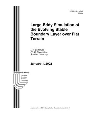 Primary view of object titled 'Large-Eddy Simulation of the Evolving Stable Boundary Layer Over Flat Terrain'.