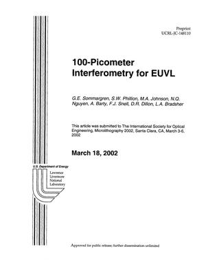 100-Picometer Interferometry for EUVL