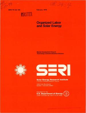 Organized Labor and Solar Energy.