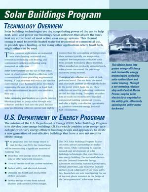 Solar Buildings Program Technology Overview (Fact Sheet)