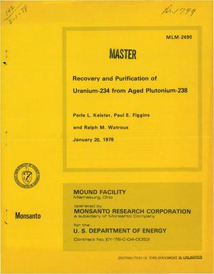 Recovery and Purification of Uranium-234 from Aged Plutonium-238.