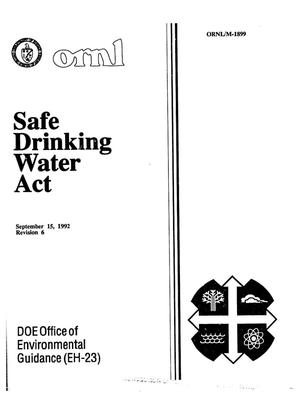 Safe Drinking Water Act: Environmental Guidance Program Reference Book. Revision 6