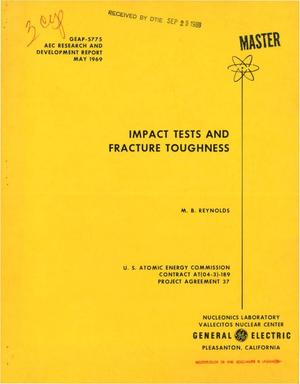 IMPACT TESTS AND FRACTURE TOUGHNESS
