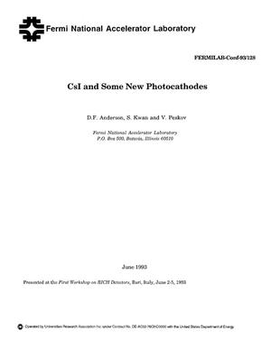 CsI and some new photocathodes
