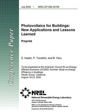 Photovoltaics for Buildings: New Applications and Lessons Learned: Preprint