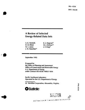 A review of selected energy-related data sets