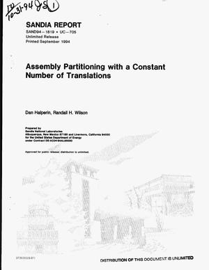 Assembly partitioning with a constant number of translations