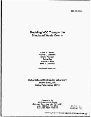 Modeling VOC transport in simulated waste drums