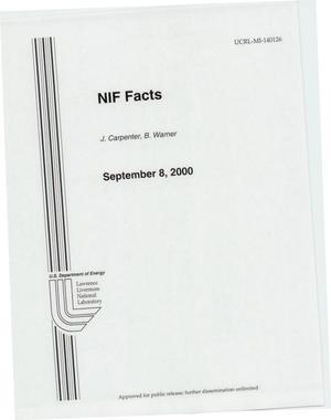 Primary view of object titled 'NIF facts'.