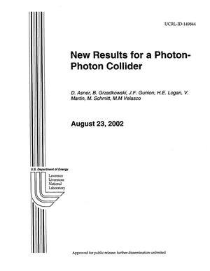 New Results for a Photon-Photon Collider