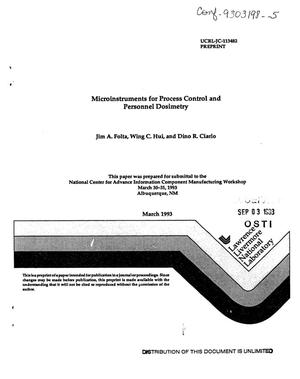 Microinstruments for process control and personnel dosimetry