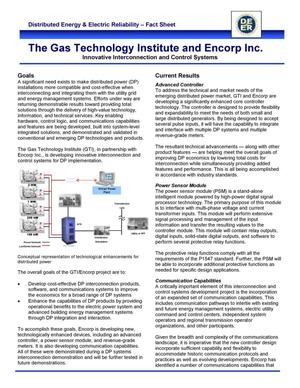 Gas Technology Institute and Encorp Inc.: Innovative Interconnection and Control Systems