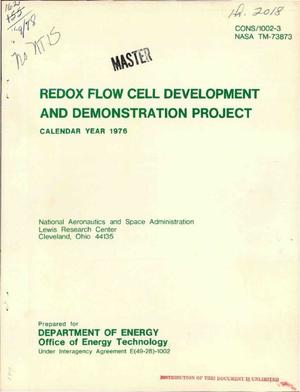Redox Flow Cell Development and Demonstration Project