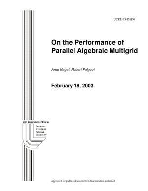 On the Performance of Parallel Algebraic Multigrid