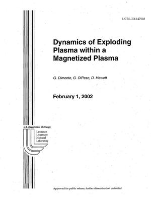 Dynamics of Exploding Plasma Within a Magnetized Plasma