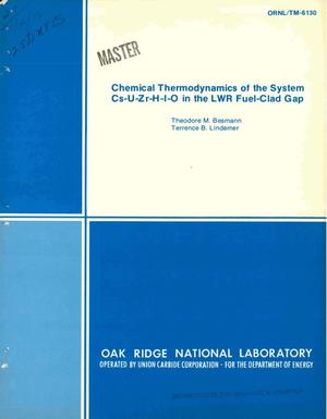 Chemical thermodynamics of the System Cs-U-Zr-H-I-O in the LWR Fuel-Clad Gap