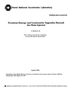 Tevatron energy and luminosity upgrades beyond the Main Injector
