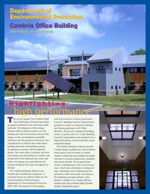 Highlighting High Performance: Department of Environmental Protection; Cambria Office Building, Ebensburg, Pennsylvania