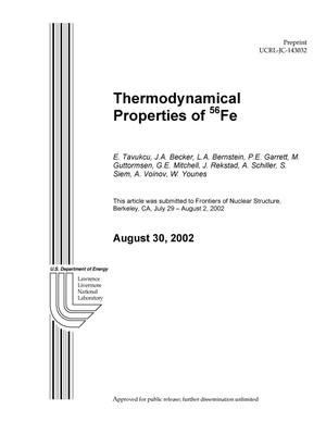 Thermodynamical Properties of 56Fe