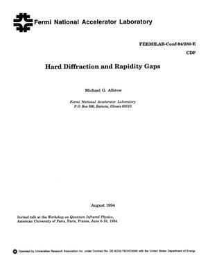 Hard diffraction and rapidity gaps