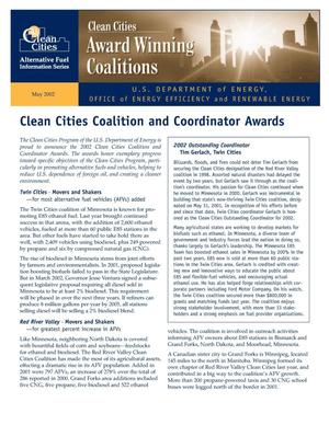 Clean Cities Coalition and Coordinator's Awards