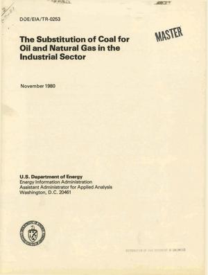 The Substitution of Coal for Oil and Natural Gas in the Industrial Sector