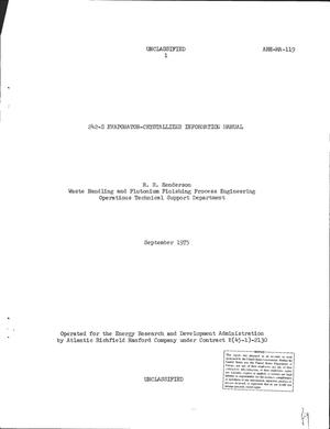 242-S Evaporator-Crystallizer Information Manual