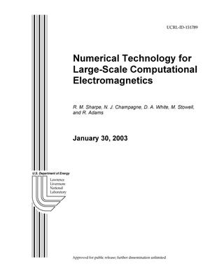 Numerical Technology for Large-Scale Computational Electromagnetics