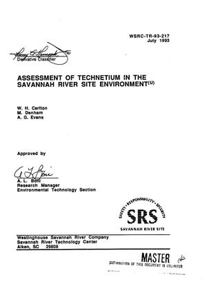 Assessment of Technetium in the Savannah River Site Environment