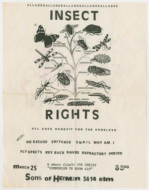 Primary view of object titled '[Insect Rights benefit poster]'.