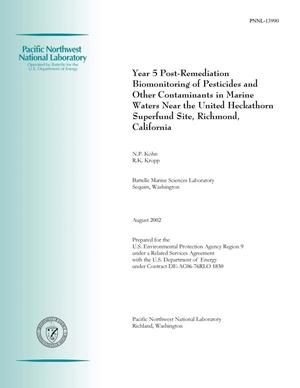 Year 5 Post-Remediation Biomonitoring of Pesticides and other Contaminants in Marine Waters near the United Heckathorn Superfund Site, Richmond, California