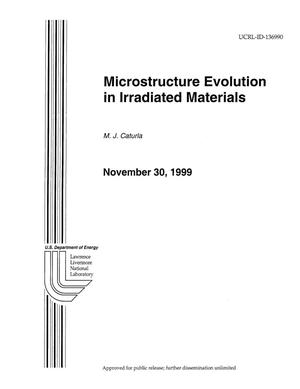 Microstructure evolution in irradiated materials