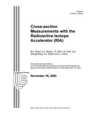 Cross-Section Measurements with the Radioactive Isotope Accelerator (RIA)