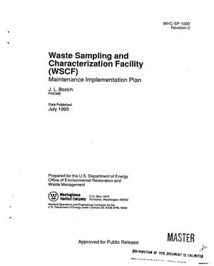 Waste Sampling and Characterization Facility (WSCF). Maintenance Implementation Plan