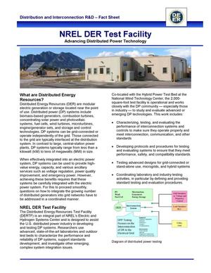 NREL DER Test Facility: Advancing Distributed Power Technology