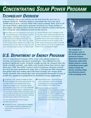 Concentrating Solar Power Program Technology Overview (Fact Sheet)