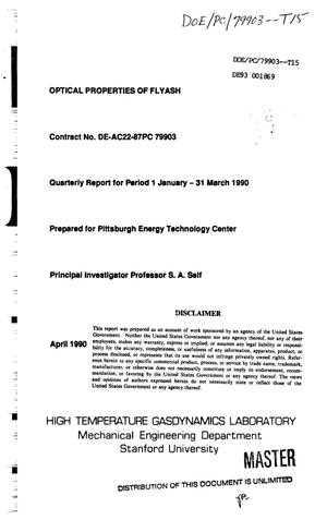Optical properties of flyash. Quarterly report, 1 January--31 March 1990