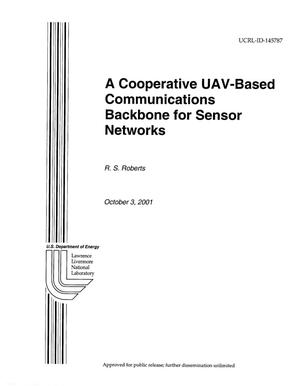 Cooperative UAV-Based Communications Backbone for Sensor Networks