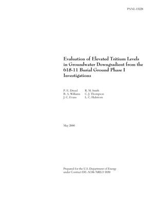 Evaluation of Elevated Tritium Levels in Groundwater Downgradient from the 618-11 Burial Ground Phase I Investigation