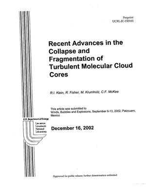 Recent Advances in the Collapse and Fragmentation of Turbulent Molecular Cloud Cores